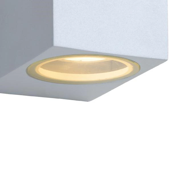 Lucide ZORA-LED - Foco de pared / Lámpara de pared Dentro/Fuera - LED Regul. - GU10 - 1x5W 3000K - IP44 - Blanco - DETAIL 2